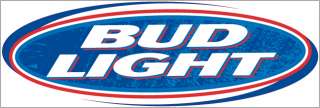 Bud Light Beer Logo Vinyl Decal Sticker   6.5 x 2.25   small  