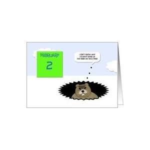  Groundhog Day Card    Cute Ground hog Card Health 