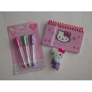  Set of Three Hello Kitty Pens   Notepad   Mini Plush 