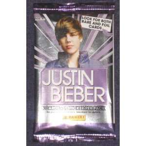 Justin Bieber 5 Cards and 1 Sticker