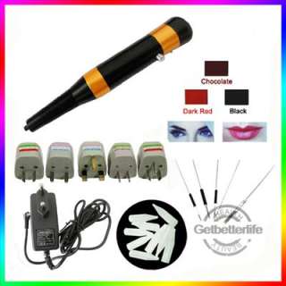 Permanent Makeup Eyebrow Pen Machine Needle Tip Ink Kit  