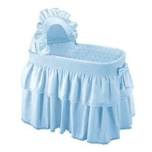   Rainbow Blue Bassinet Liner/Skirt and Hood   Size: 17x31: Baby