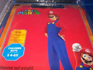  Mario Halloween Costume Boys Nintendo Wii Mustache New Playwear Free
