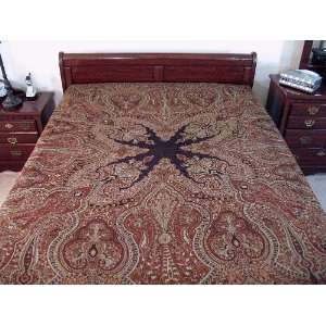   Nishaat Indian Wool Bedspread Bedding Cashmere Throw: Home & Kitchen