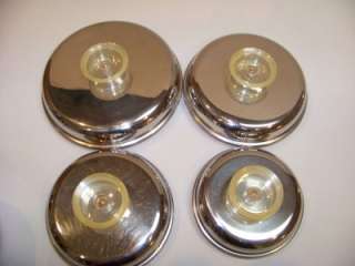 VINTAGE 1950s STAINLESS STEEL REVERE WARE TEL U TOP 8pc CANISTER SET 