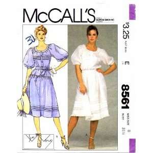  McCalls 8561 Sewing Pattern Sue Wong Tucked Dress and Tie 