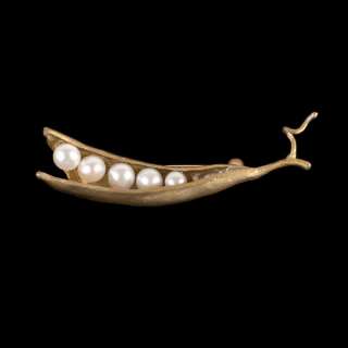 Five Peas in a Pod Brooch Pin   Michael Michaud Jewelry  
