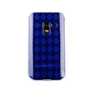 Hard Candy Skin TPU Phone Protector Cover Case Blue Checkered For 