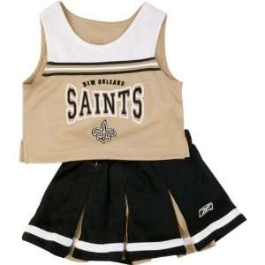  New Orleans Saints Girls Toddler 2 Pc Cheerleader Jumper 