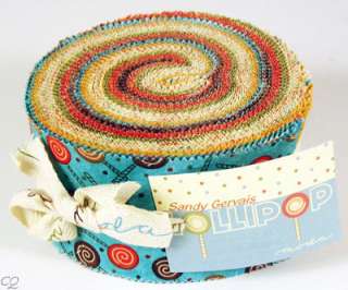   roll lollipop by sandy gervais for moda jelly roll 100 % cotton fabric