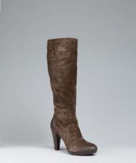 Alberto Fermani wood oiled suede tall platform boots   up to 