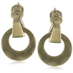 Kenneth Cole New York Urban Rock Small Hammered Gold Drop Earring, 0 
