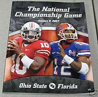 2007 Florida Ohio State Football Championship Program  