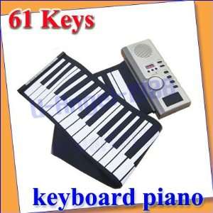  new 61 keys midi digital roll up soft keyboard piano+ 