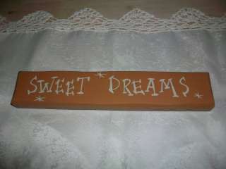 This wood block measures8.75X1.75 . Features the words SWEET 