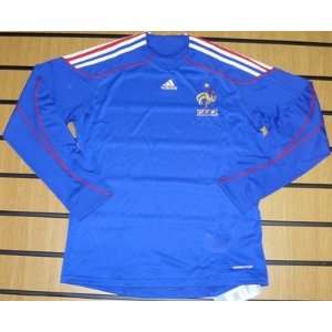  France Authentic Adidas Womens Soccer L/Sleeve Jersey Ex 