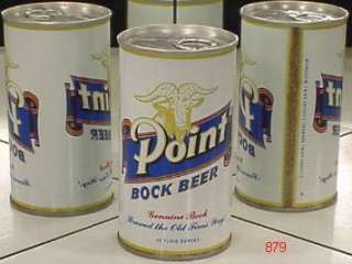 POINT BOCK BEER SS CAN YELLOW GOAT STEVENS POINT WI 879  
