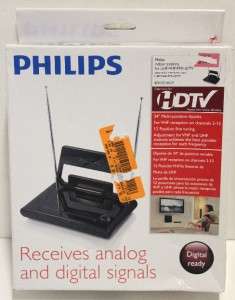 Brand New Philips Indoor Powerful TV Antenna HDTV/ UHF/ VHF/ FM 