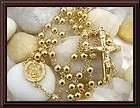 Gold filled Catholic Rosary Cross 26 Long Necklace