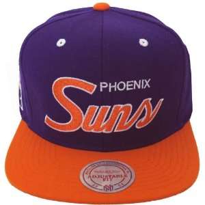  Phoenix Suns Mitchell & Ness Script Snapback Cap Hat 