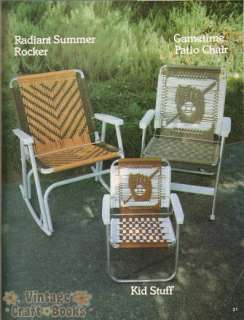 Macrame Sitting Pretty Chair Seats Pattern Book 1986  