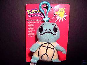 Pokemon Plush Squirtle Clip On Zipper Pull Stuffed Toy  