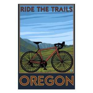  Oregon, Mountain Bike, Ride the Trails Premium Poster 