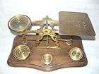 Vintage Brass Postal Scales with weights