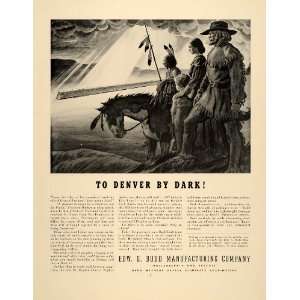  1937 Ad Denver Native American Indians Pioneers Trains 