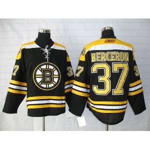 Patrice Bergeron #37 Black NHL Boston Bruins Hockey Jersey Sz48 
