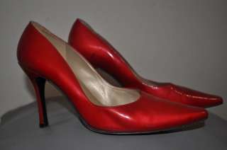 STUART WEITZMAN CANDY APPLE RED PATENT LEATHER CLASSIC SEXY PUMPS 