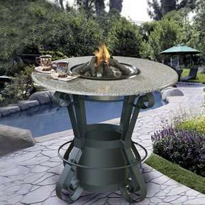   Outdoor 103A BR FP SEA Solano Bar Height Table Fire Patio, Lawn