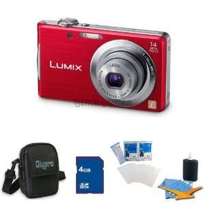  Lumix DMC FH2 14MP Red Compact Digital Camera w/ 720p 30 