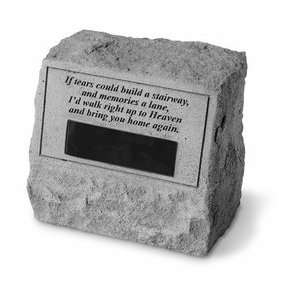   Personalized If Tears Memorial Stone w/ Urn: Patio, Lawn & Garden