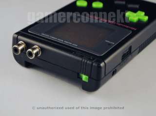 Original Game Boy Black System with Custom Green Backlit + Pro Sound 