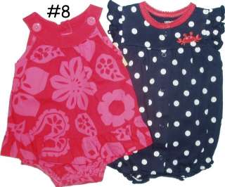 PIECE Girls SUMMER OUTFIT ROMPER CREEPER SUNSUIT LOT NWT BABY 