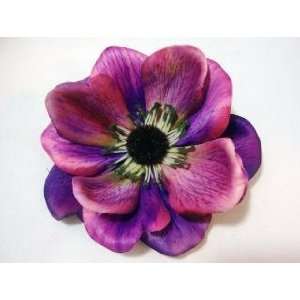  Purple Anemone Hair Flower Clip 