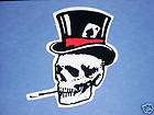 VINYL DECAL   SKULL WITH TOP HAT AND ACE OF SPADES   L