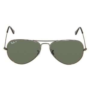 Ray Ban RB3025 Aviator Gunmetal/Polarized Green 004/58 62MM Sunglasses