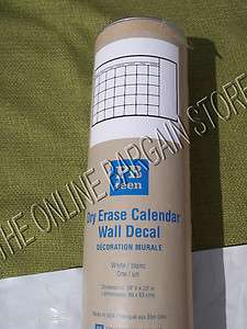   Teen Dry Erase Calendar Wall Decal Peel And Stick Sticker Vinyl  