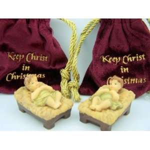 com Keep Christ in Christmas Baby Jesus Manger Statue Nativity Figure 