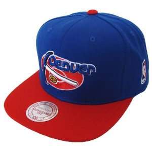  Denver Nuggets Retro Mitchell & Ness Logo Snapback Cap Hat 