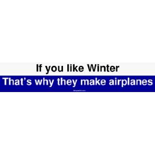 If you like Winter Thats why they make airplanes MINIATURE Sticker
