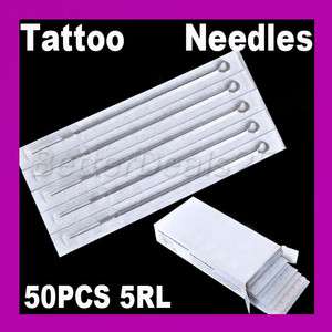 50 PCS Pack Sterilize Tattoo Needles 5 Round Liner 5RL  