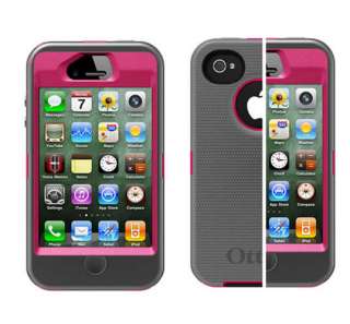   Defender Case & Belt Clip for iPhone 4 & 4S, in Thermal Pink Gray grey
