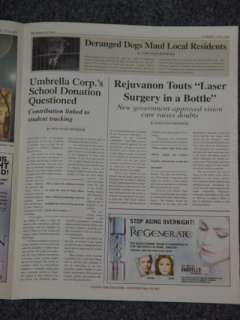 Resident Evil The Racoon City Times Newspaper San Diego Comic Con 