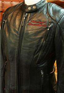 Harley Davidson Torrent Heavy Leather Jacket 97074 06VW L Zip Liner 