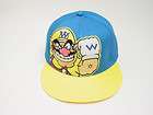 Super Mario Wario Blue/Yellow Baseball Hat Cap Licensed