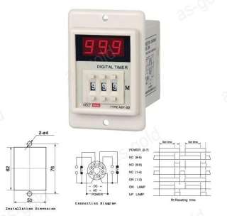 DC 12V Power ON Delay Timer Time Relay 1 999 Minute  