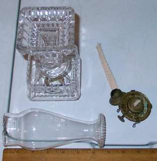   Adams US Glass Crystal Wedding Stand Oil Lamp SPARKLING EXAMPLE  
